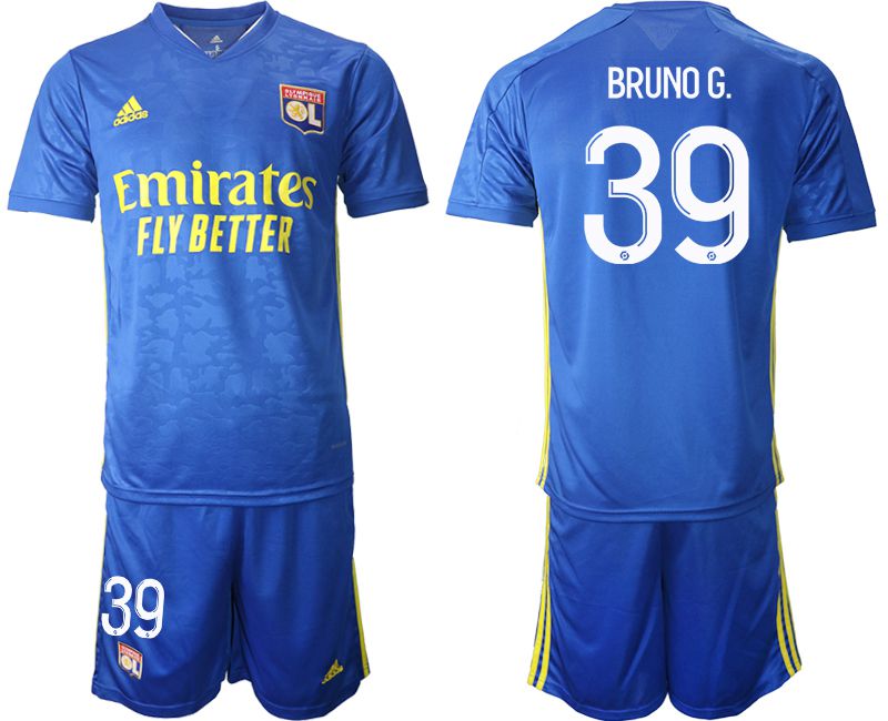 Men 2020-2021 club Olympique Lyonnais away #39 blue Soccer Jerseys->other club jersey->Soccer Club Jersey